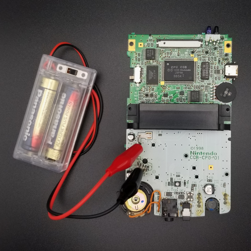 3V 2x AA battery holder with alligator clips