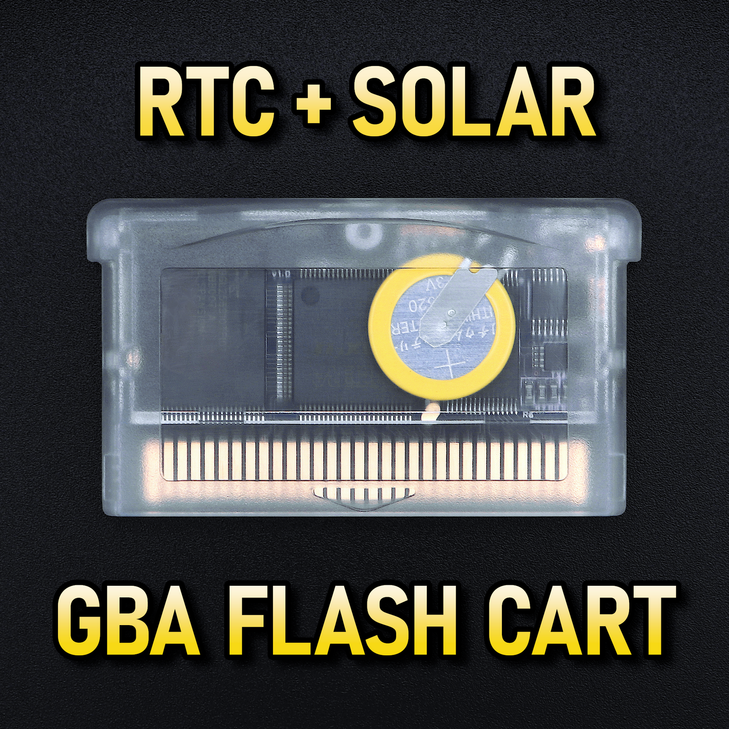 Single ROM 32MB reflashable Gameboy Advance game cartridge (RTC + solar)