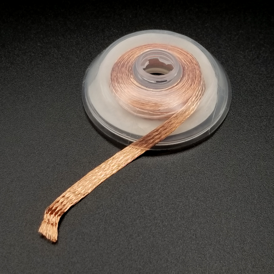 Copper desoldering braid/wick - 5 ft. x 2 mm. (spool)
